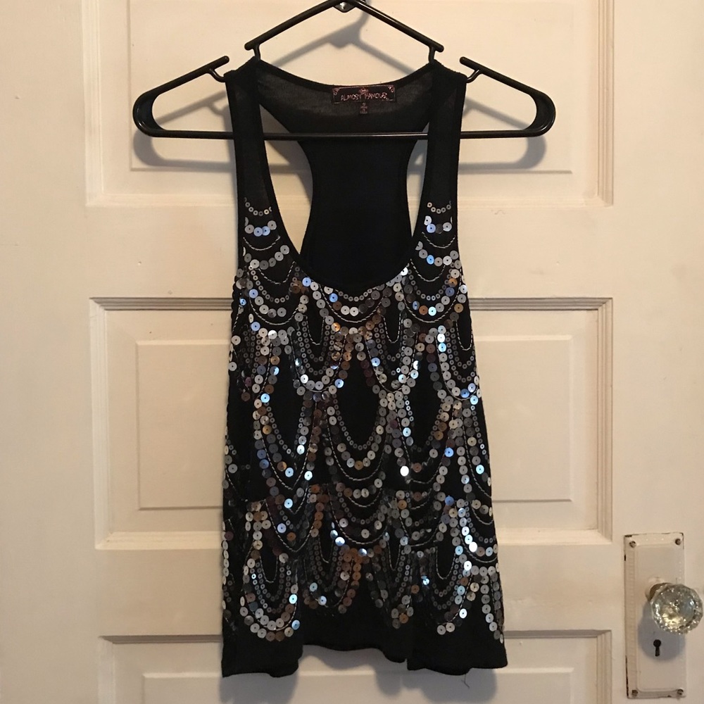 Sequin Flapper Tank Top